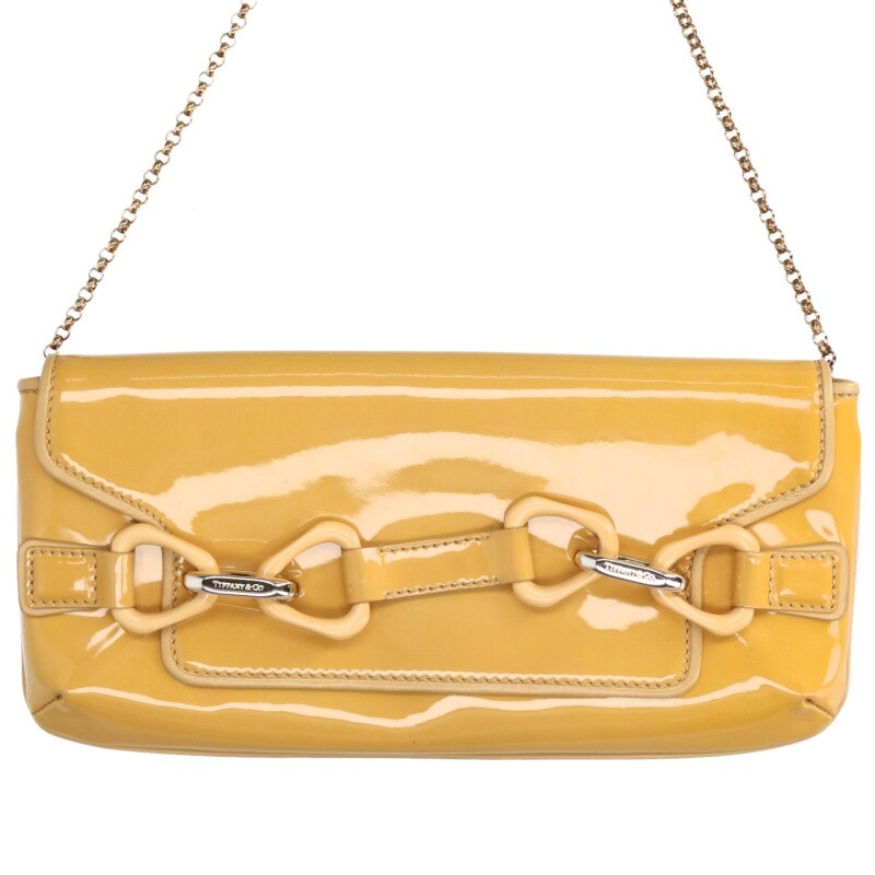 TIFFANY&Co. Enamel Chain Shoulder Handbag Size ONE SIZE