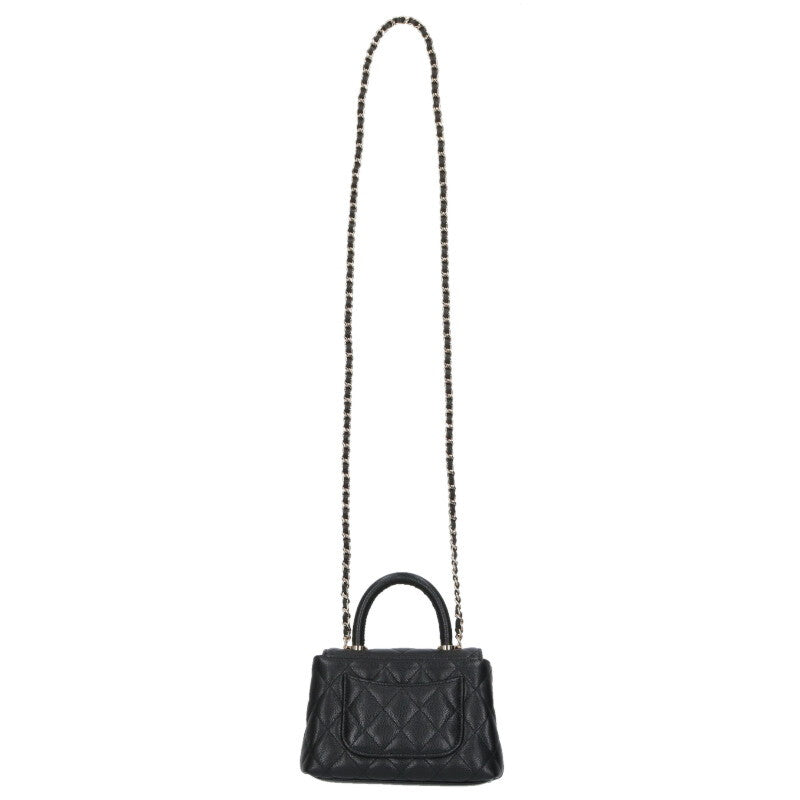 CHANEL Coco Handle Mini Caviar Skin Handbag Size ONE SIZE