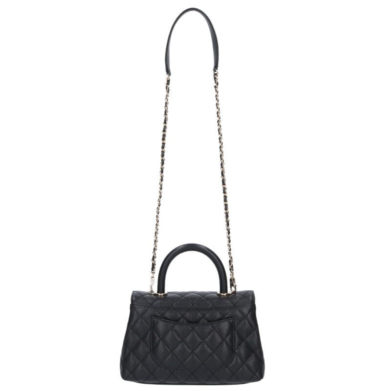 CHANEL Coco Handle 24 Caviar Skin Handbag Size ONE SIZE