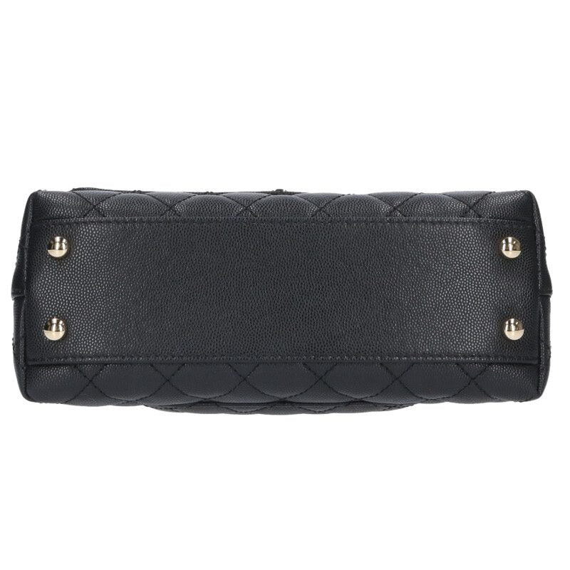 CHANEL Coco Handle 24 Caviar Skin Handbag Size ONE SIZE