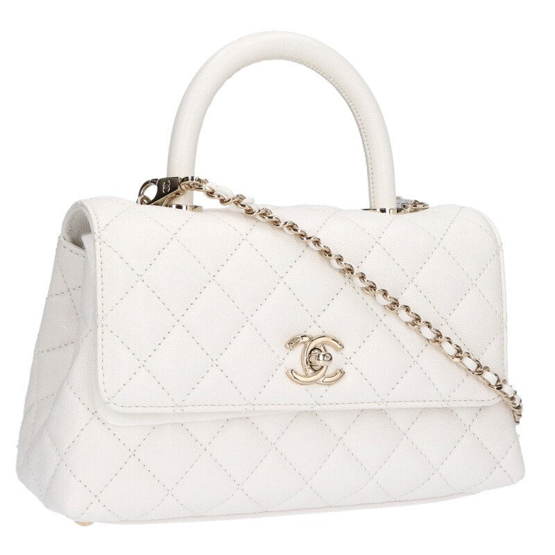 CHANEL Coco Handle 24 Caviar Skin Handbag Size ONE Multi