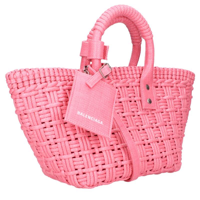 BALENCIAGA Bistro XS Basket 2-Way Handbag Pink Size XS