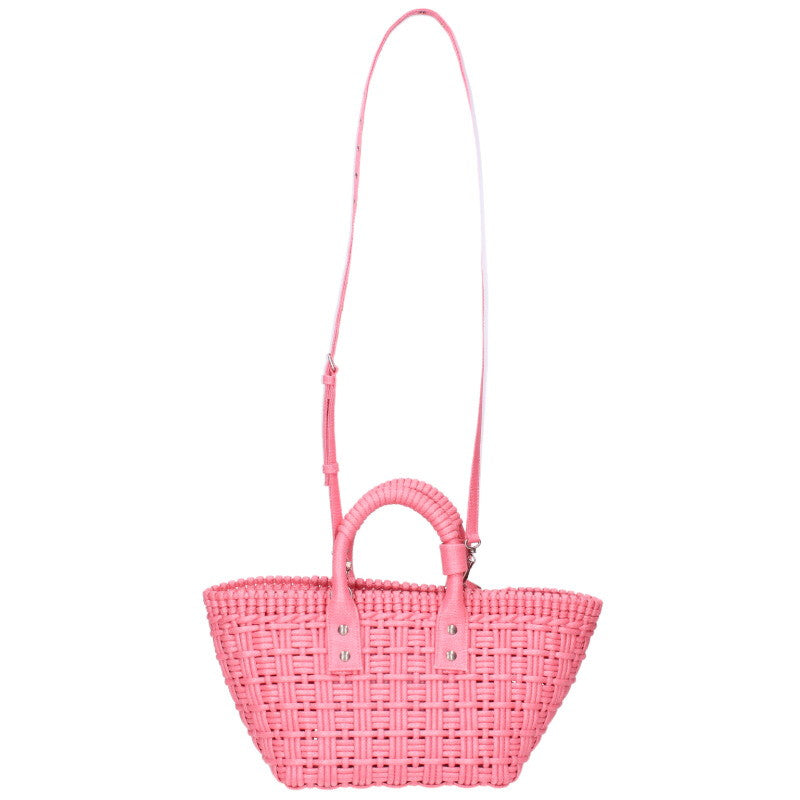 BALENCIAGA Bistro XS Basket 2-Way Handbag Pink Size XS