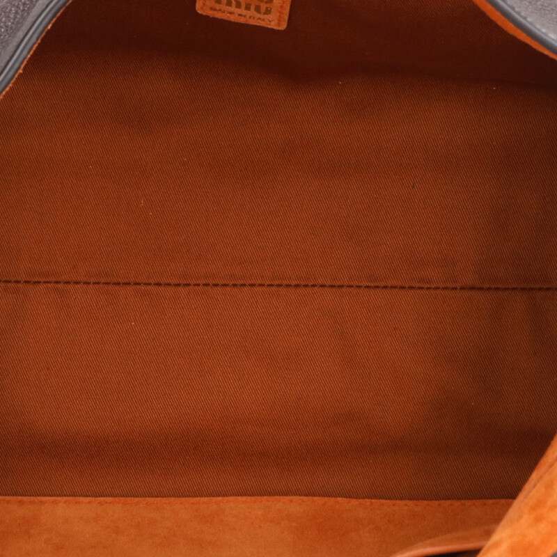 miumiu 5BC195 Logo Detail Leather Handbag Size ONE SIZE
