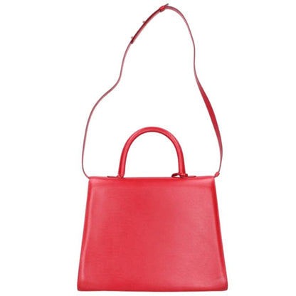 DELVAUX Brillant GM Leather 2-Way Handbag Red Size GM