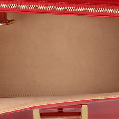 DELVAUX Brillant GM Leather 2-Way Handbag Red Size GM