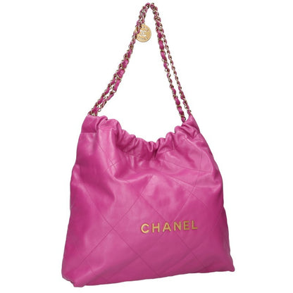 CHANEL Chanel 22 Pouch Handbag Pink/Gold Size ONE SIZE