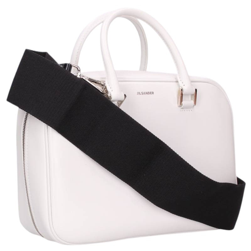 JILSANDER J-Vision 2-Way Leather Handbag White Size ONE SIZE