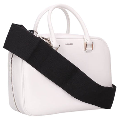 JILSANDER J-Vision 2-Way Leather Handbag White Size ONE SIZE