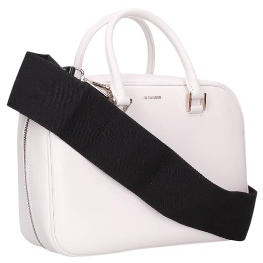 JILSANDER J-Vision 2-Way Leather Handbag White Size ONE SIZE
