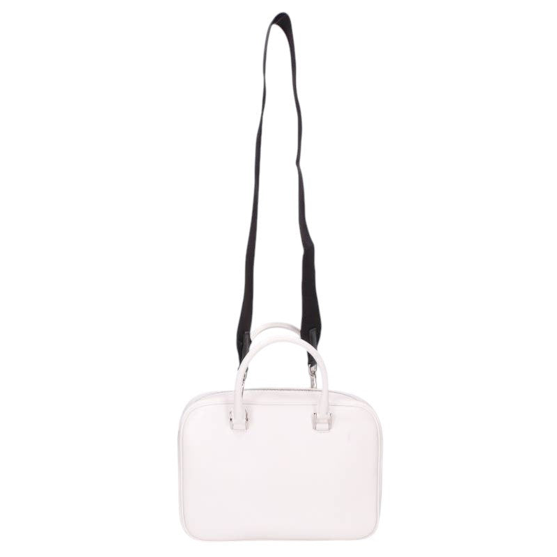 JILSANDER J-Vision 2-Way Leather Handbag White Size ONE SIZE