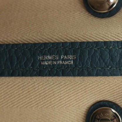 HERMES Garden Party Toile Chevrons Handbag Multi Size TPM