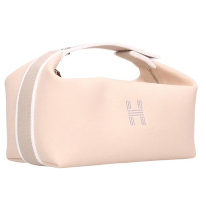 HERMES Bride-a-Brac PM Canvas Handbag Beige Size ONE SIZE