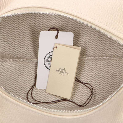HERMES Bride-a-Brac PM Canvas Handbag Beige Size ONE SIZE