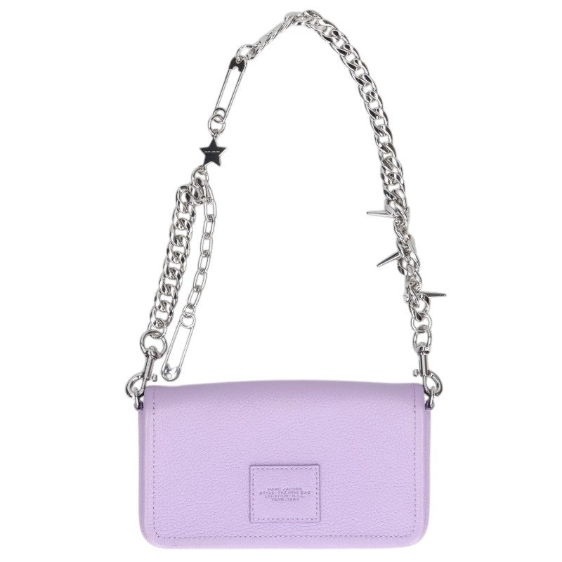 MARC JACOBS Leather Mini Handbag Purple Size ONE SIZE