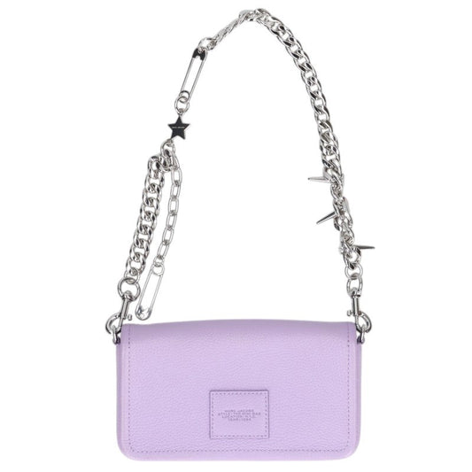 MARC JACOBS Leather Mini Handbag Purple Size ONE SIZE