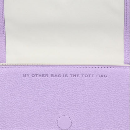 MARC JACOBS Leather Mini Handbag Purple Size ONE SIZE