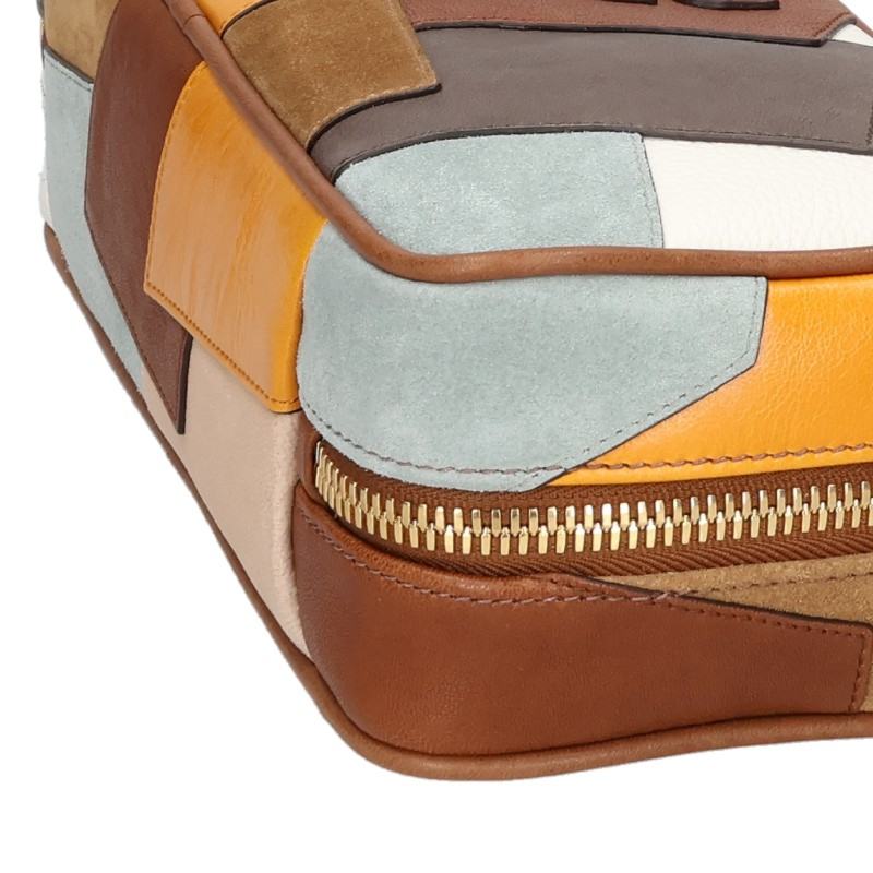 miumiu Logo Leather Patchwork Handbag Multi Size ONE SIZE