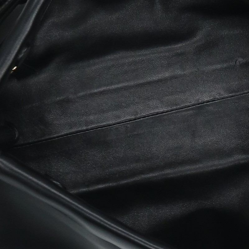 PRADA Logo Leather Handbag Black Size ONE SIZE