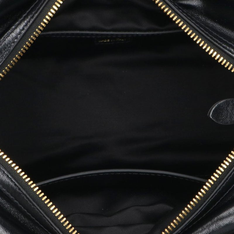 miumiu Top Handle Leather Handbag Black Size ONE SIZE