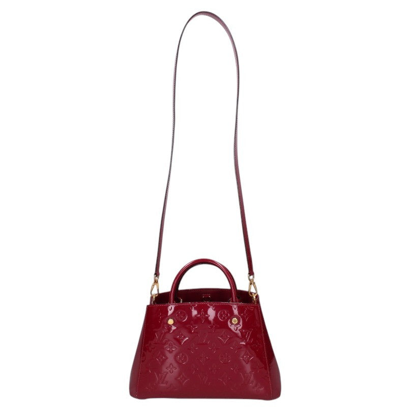 LOUISVUITTON Vernis Montaigne BB Handbag Red Size ONE SIZE