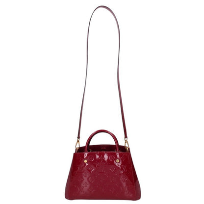 LOUISVUITTON Vernis Montaigne BB Handbag Red Size ONE SIZE