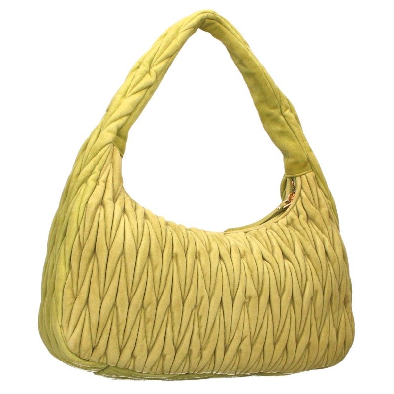 miumiu Wonder Matelassé Logo Handbag Green Size ONE SIZE