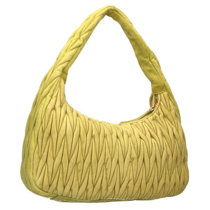 miumiu Wonder Matelassé Logo Handbag Green Size ONE SIZE
