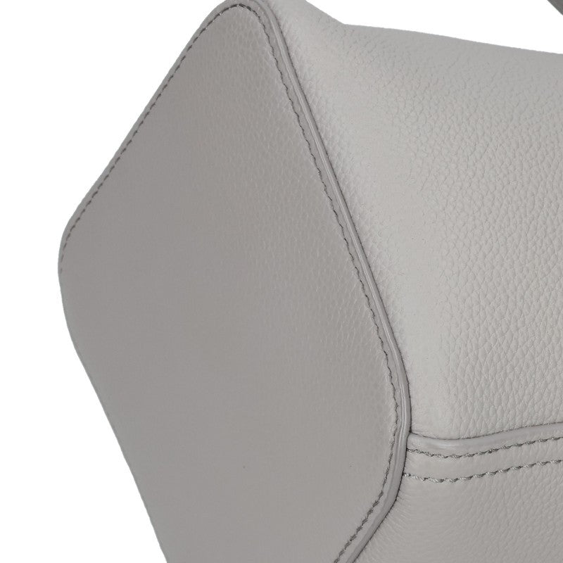 LOEWE Pebble Bucket 2-Way Leather Bag Gray Size ONE SIZE