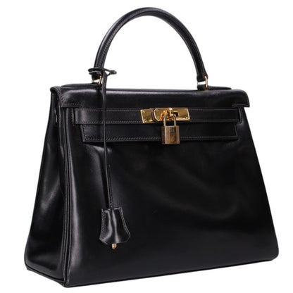 HERMES Kelly 28 Box Calf Retourne Gold Handbag Multi Size 28
