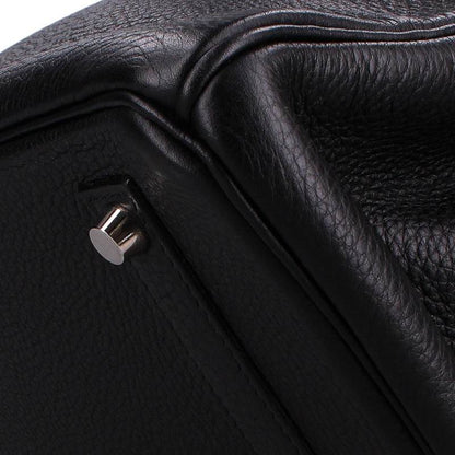 HERMES Birkin 35 Togo Handle Bag Black Silver