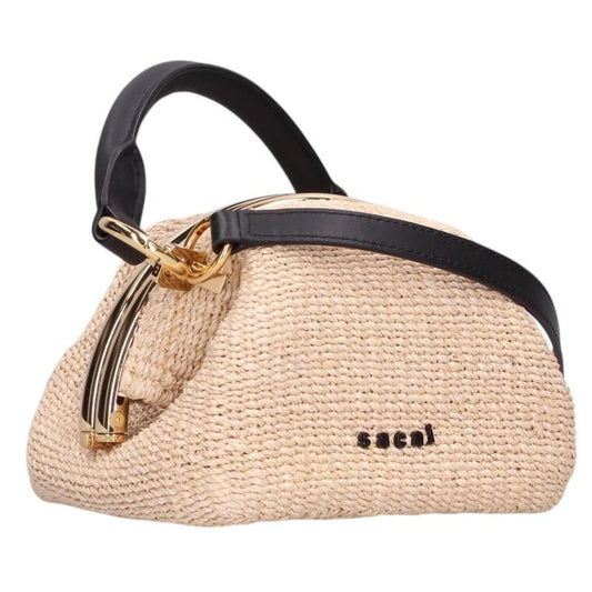 Sacai Abaca Pursket Handbag Black Multi