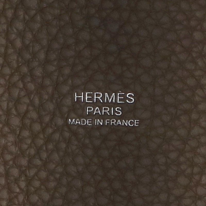 HERMES Picotin Lock PM Taurillon Bag Brown/Silver Size PM