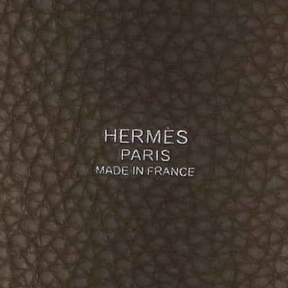 HERMES Picotin Lock PM Taurillon Bag Brown/Silver Size PM
