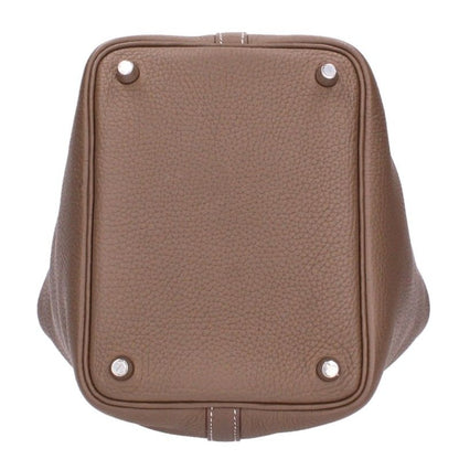 HERMES Picotin Lock PM Taurillon Bag Brown/Silver Size PM