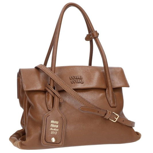 WAY Solitaire 2-Way Nappa Bag Brown