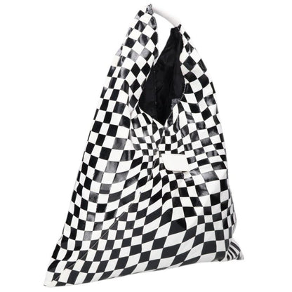 MM6 Check Print Japanese Bag Black/White