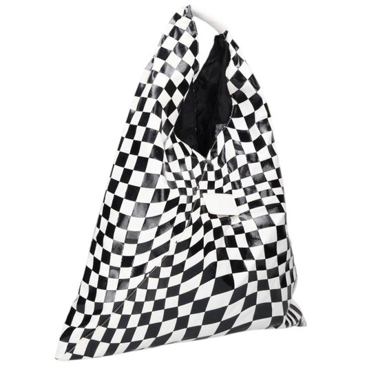 MM6 Check Print Japanese Bag Black/White