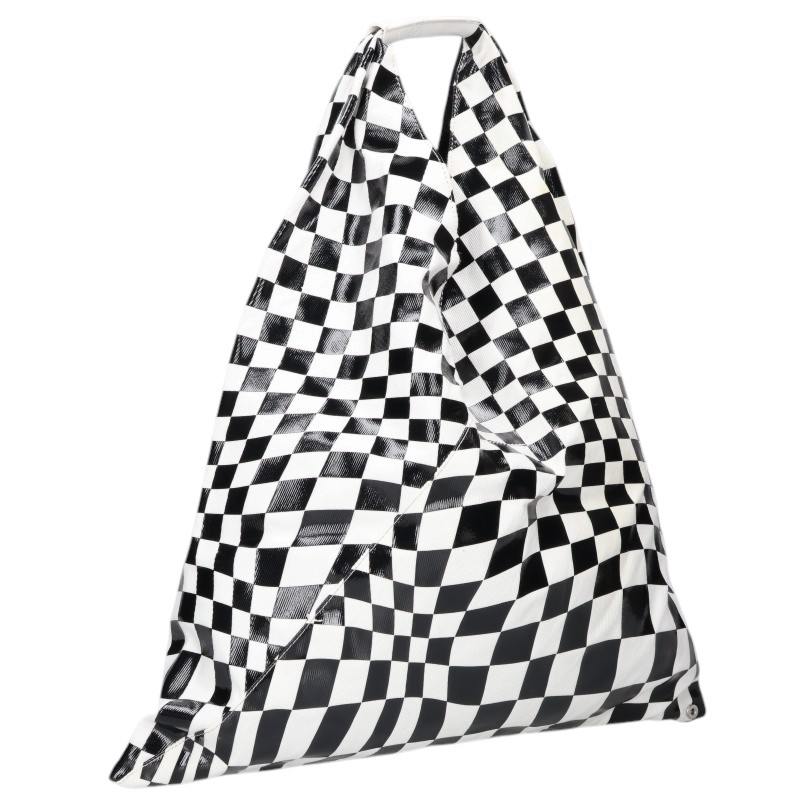 MM6 Check Print Japanese Bag Black/White