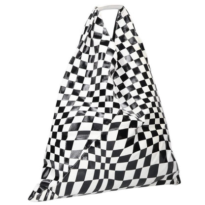 MM6 Check Print Japanese Bag Black/White