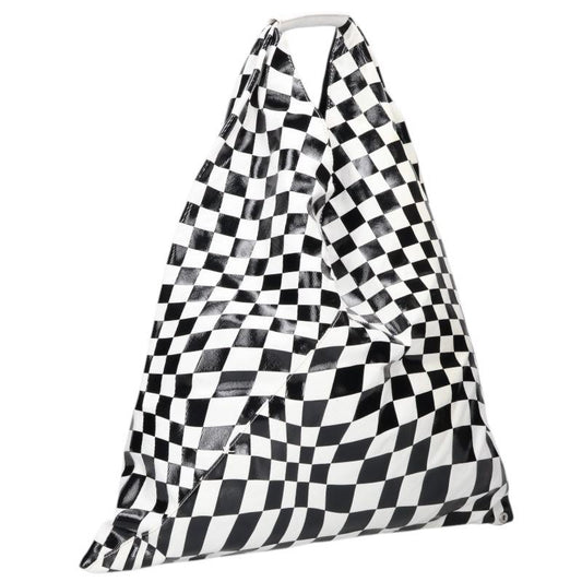 MM6 Check Print Japanese Bag Black/White