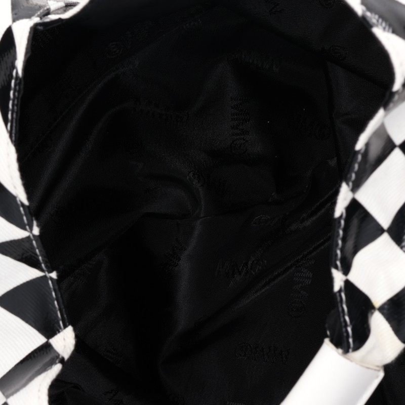 MM6 Check Print Japanese Bag Black/White