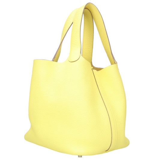 HERMES Picotin Lock Taurillon Clemence Bag Yellow Size MM