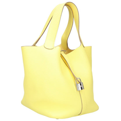 HERMES Picotin Lock Taurillon Clemence Bag Yellow Size MM