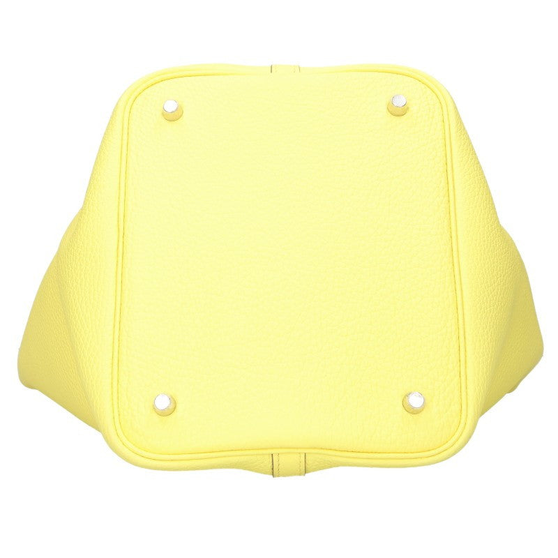 HERMES Picotin Lock Taurillon Clemence Bag Yellow Size MM