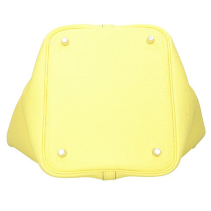HERMES Picotin Lock Taurillon Clemence Bag Yellow Size MM