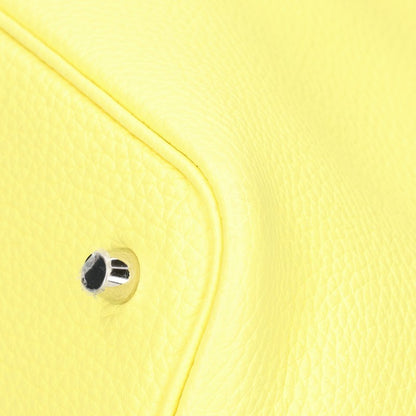 HERMES Picotin Lock Taurillon Clemence Bag Yellow Size MM