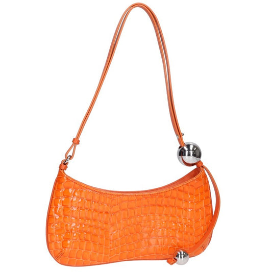 JACQUEMUS Le Bisou Perle Croco Bag Orange