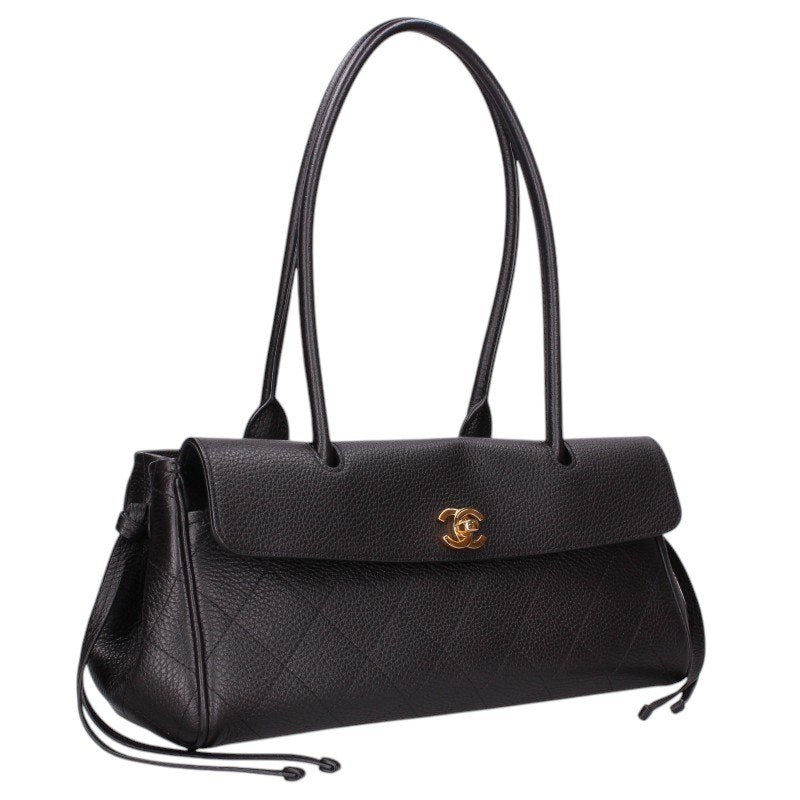 CHANEL Grained Calfskin Small Handle Bag