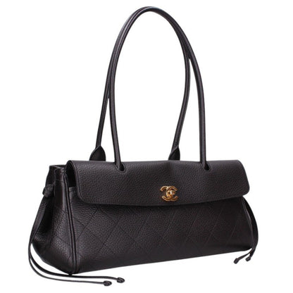 CHANEL Grained Calfskin Small Handle Bag